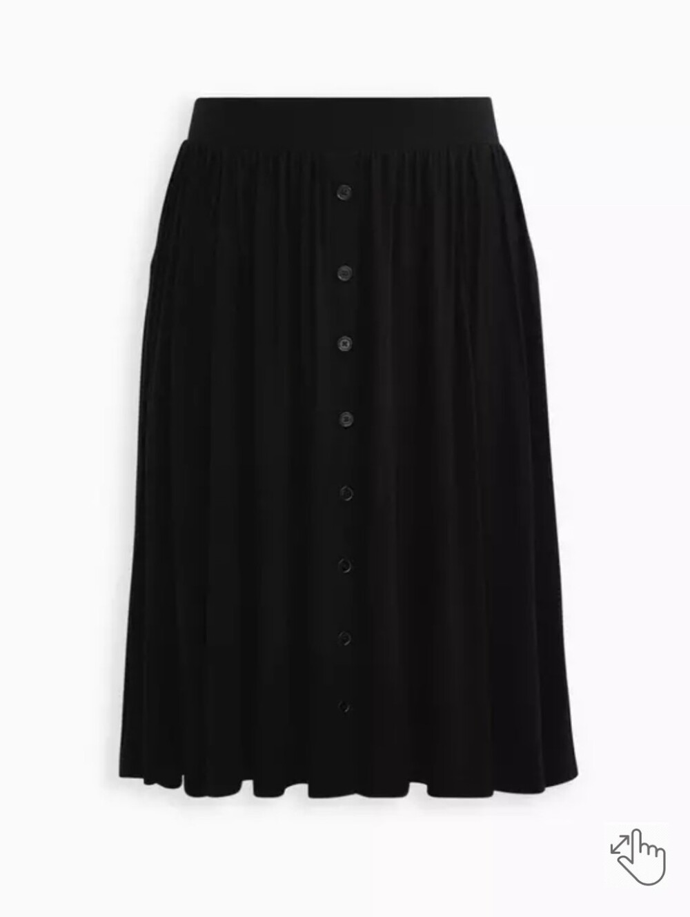 Torrid Super Soft Button Front Midi Skirt - Picture 3 of 6